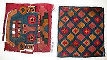 Panel with Face, Cotton, camelid hair, Wari